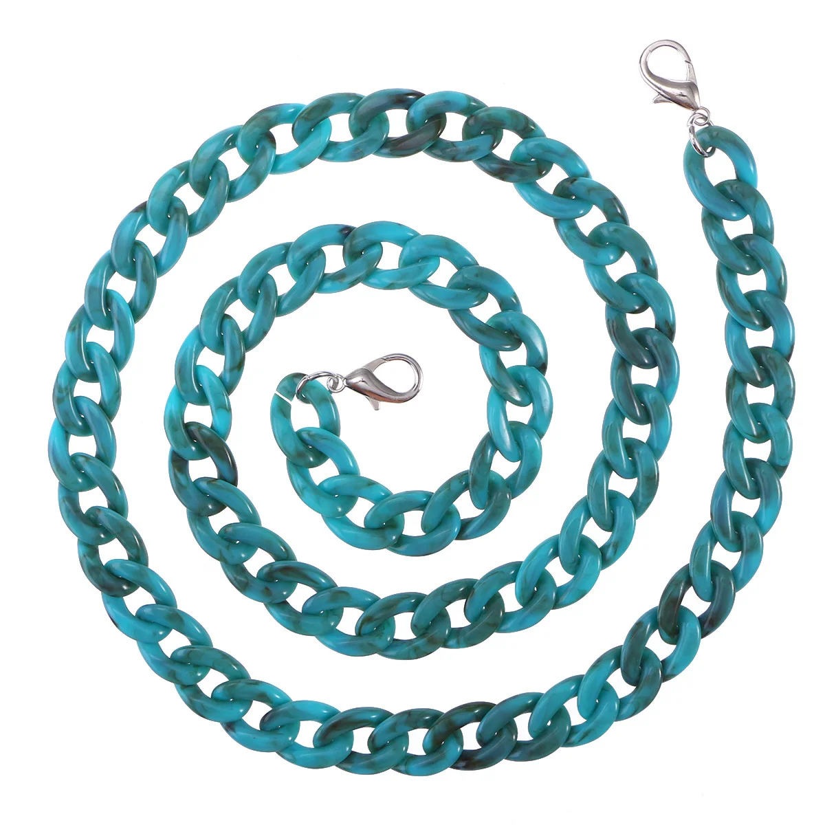 

Turquoise 120Cm Resin Bag Chain Replacement Chain for Shoulder Satchel Messenger Bags Party Travel Accessories
