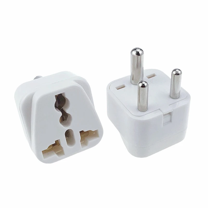 South africa plug 10A AC250V Type M big round 3pins India conversion power plug adapter travel Pakistan convert China AUS charge