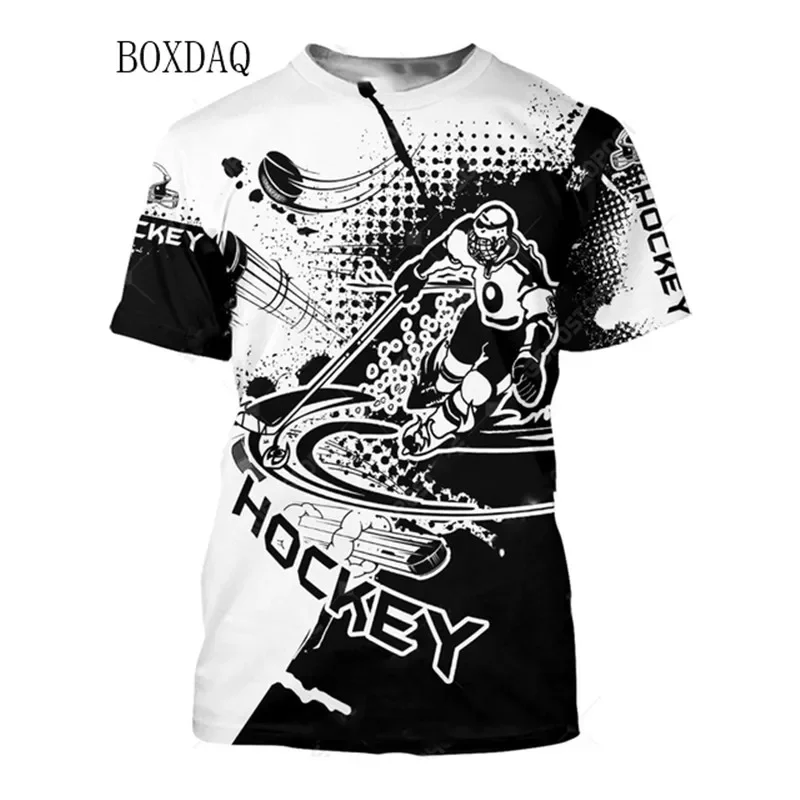 Beautiful Hockey Sports Men\'s T-shirts Short Sleeve 3D Printed Street Male Oversized Tops 6XL Plus Size Man Clothing Casual Tees