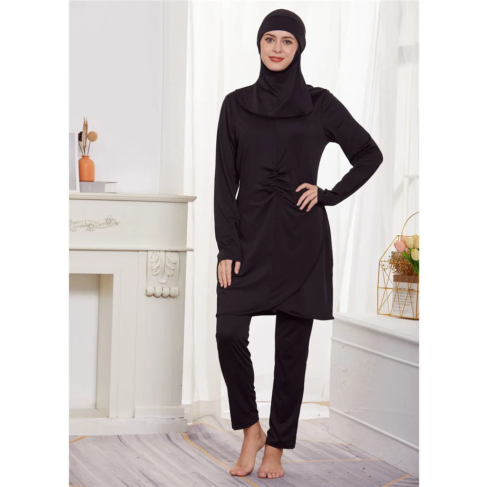 3 pezzi costumi da bagno musulmani donne modesto costume da bagno islamico Burkini costume da bagno Hijab costume da bagno conservatore Maillot De