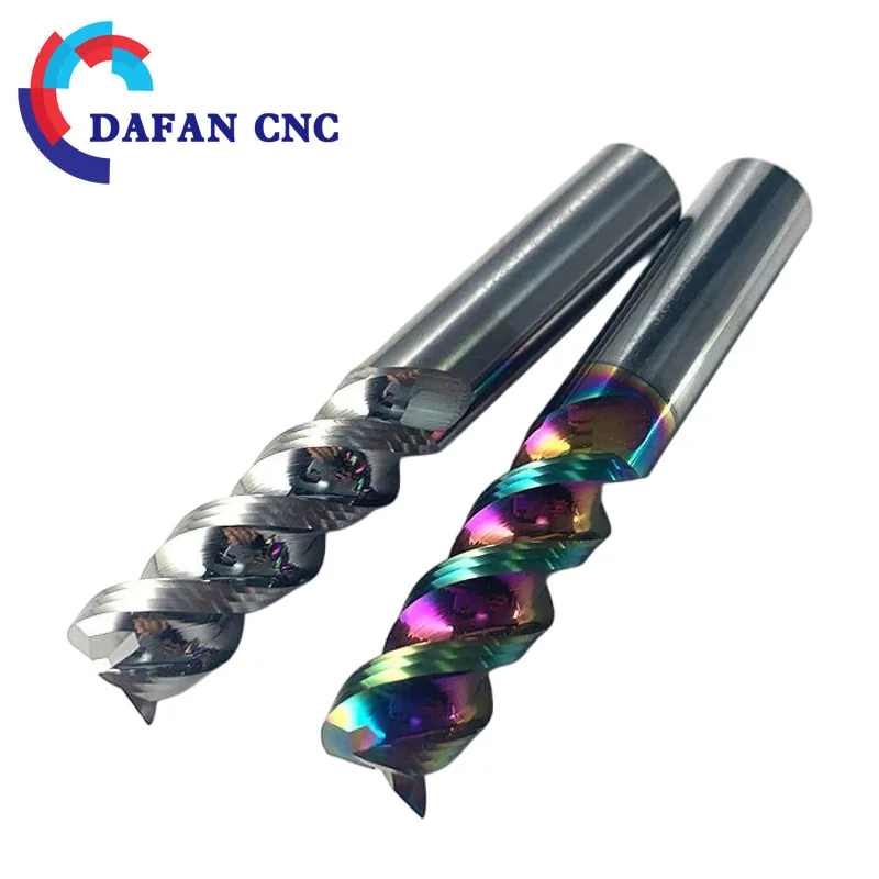 

3-зубая концевая фреза из карбида вольфрама, DLC-покрытие для алюминия, высокопроизводительный прецизионный инструмент для обработки с ЧПУ для аэрокосмических деталей