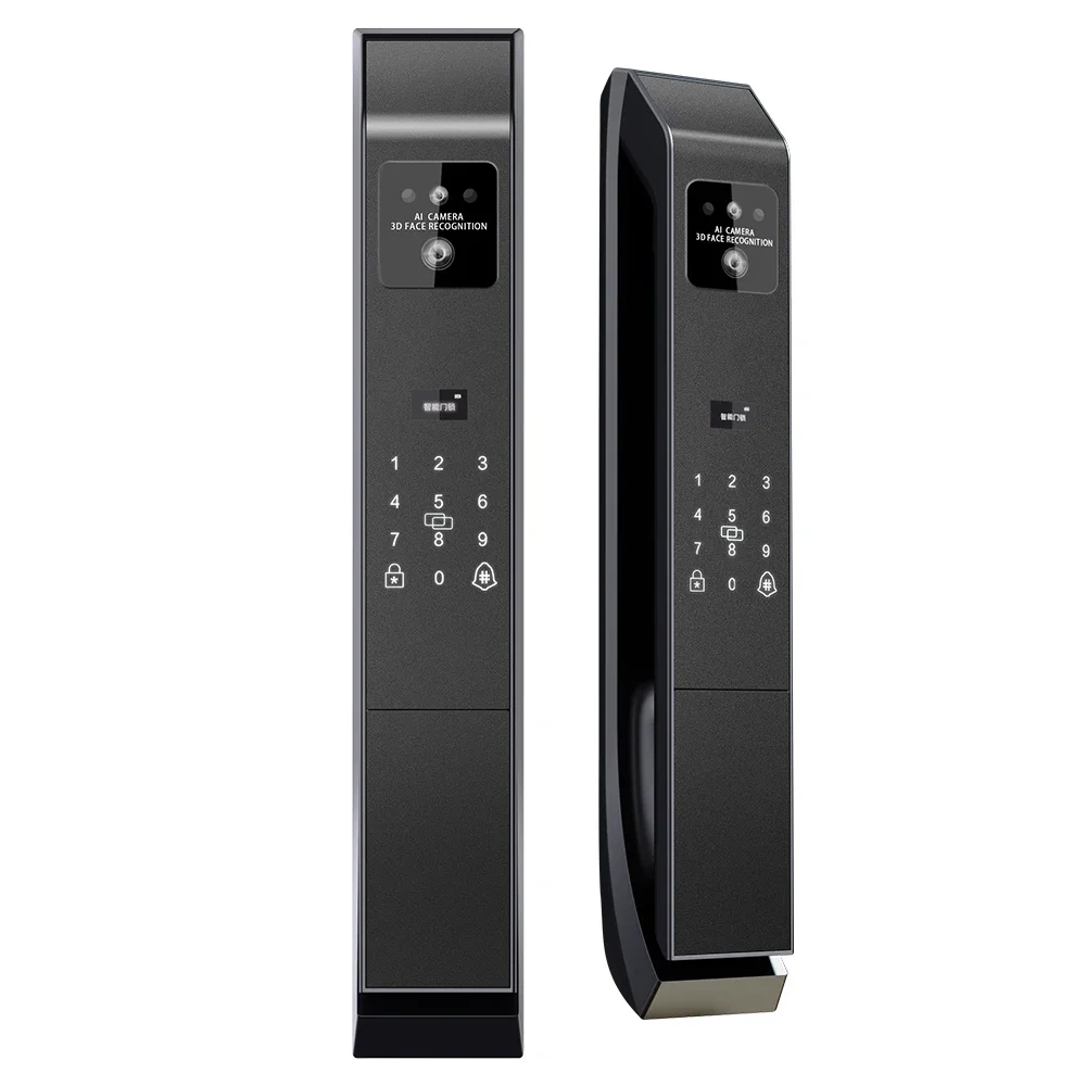 smart lock black Remote Home Electronic Digital Wifi 3d face recognition smart door lock Smart Fingerprint Door Lock