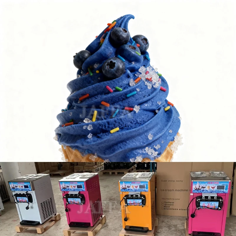 Three Flavors Desktop Ice Cream Machine Commercial Soft Ice Cream Machine Small Three-color Ice Cream Machine