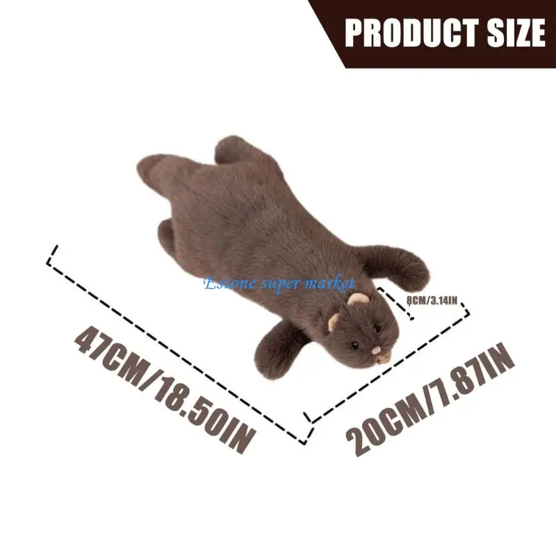 090B Soothing Doll Lovely Ferret Hugging Doll Soft Stuffed Animals Birthday Gift