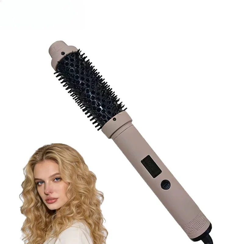 

Modeling Electric Heating Comb Roll Straight Dual-purpose Electric Heating Comb Inner Buckle Fluffy Roller Curling Iron Comb