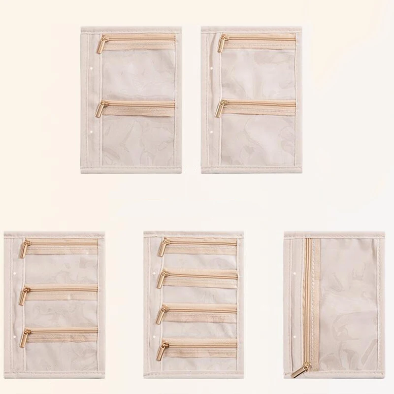 كتاب تخزين المجوهرات المحمول المصنوع من جلد البولي يوريثان، لفة تنظيم المجوهرات، حقيبة تخزين المجوهرات الصغيرة المضادة للأكسدة