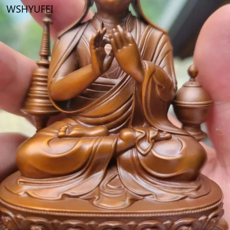 1pcs Tibetan guru Buddha statue Car ornaments Home offerings and ornaments Copper statue Home Feng Shui decoration