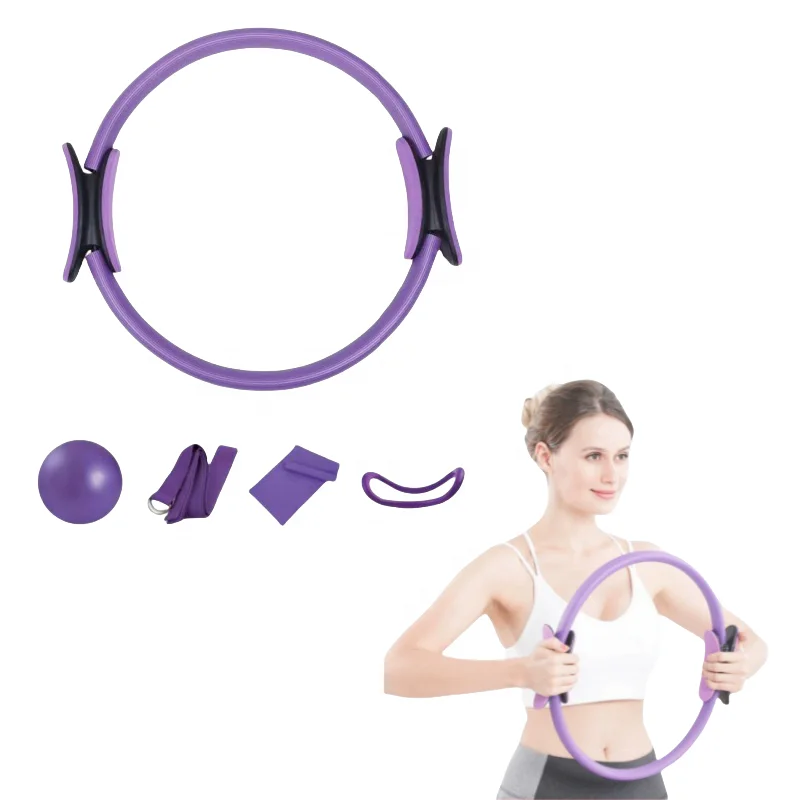 

Customized LOGO Eco-friendly Pilates Fitness Kit Pilates Circle Pilates Ring Fitness 5pc Set Yoga Ring Combination Set Fitness B