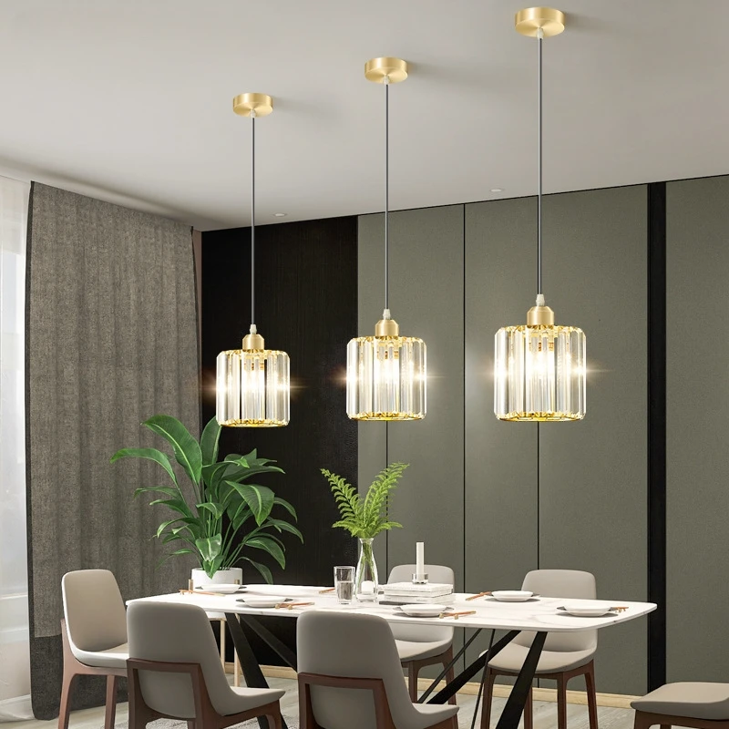 Modern K9 Crystal Pendant Lights Led Ceiling Lamp Living Dining Room Nordic Chandeliers Aisle Decor Balcony Corridor Fixture