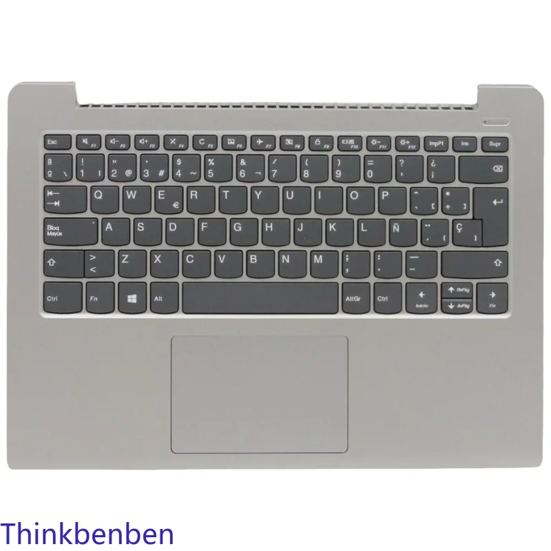 

ES Spanish Platinum Grey Keyboard Upper Case Palmrest Shell Cover For Lenovo Ideapad 330S 14 14IKB 14AST 5CB0R07651