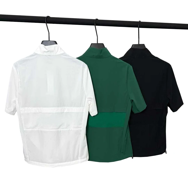 Golf Men's Clothing Spring/Summer New Outdoor Fast Drying Sports Half Sleeve Windbreaker Casual Versatile Half Zipper Top