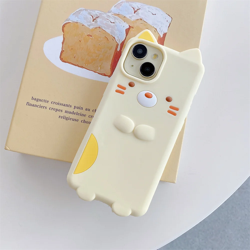 3D Cartoon Sanrio Sumikko Gurashi Elf Phone Cases For iPhone16 Pro Max 15 14 13 12 Pro Max 11 Shockproof Soft Silicone Cover