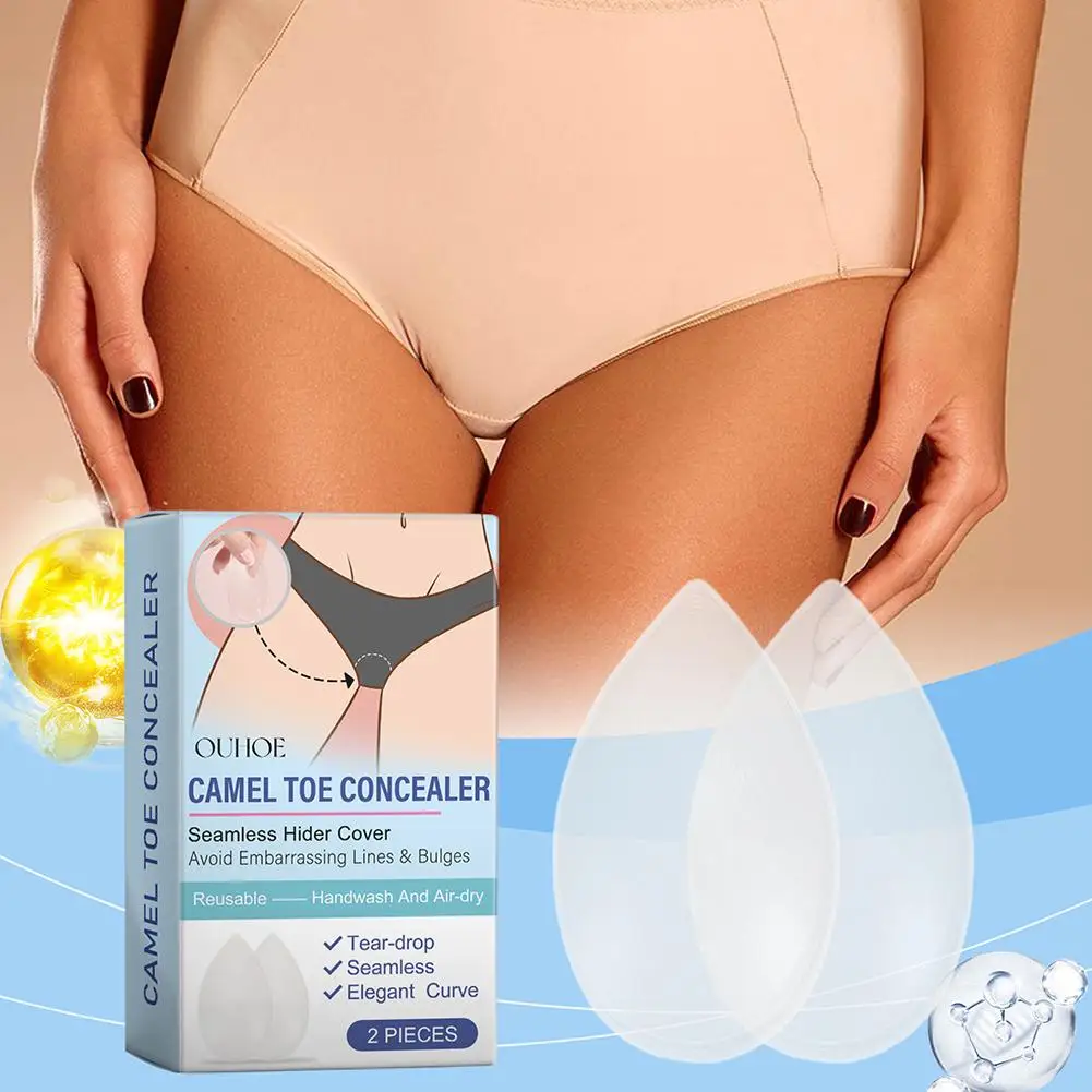 Camel Toe Concealer berperekat, set stik silikon antikeriput penghilang bantalan silikon tidak terlihat privasi V1H1