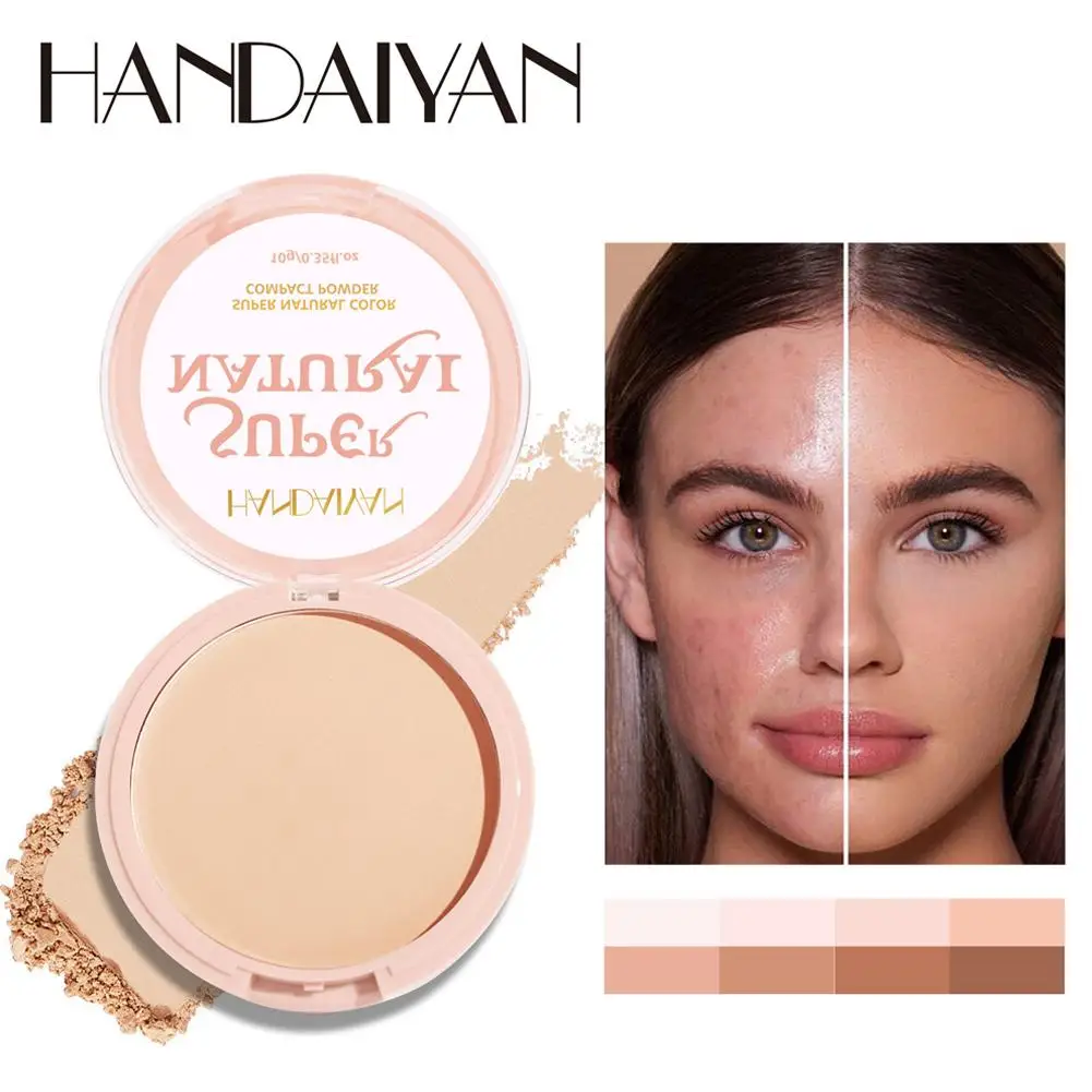 Color Correcting Oil Control Pressed Powder Matte Foundation Soft Long Silk Makeup Lasting Compact Smooth Powder Mineral Se B4l8