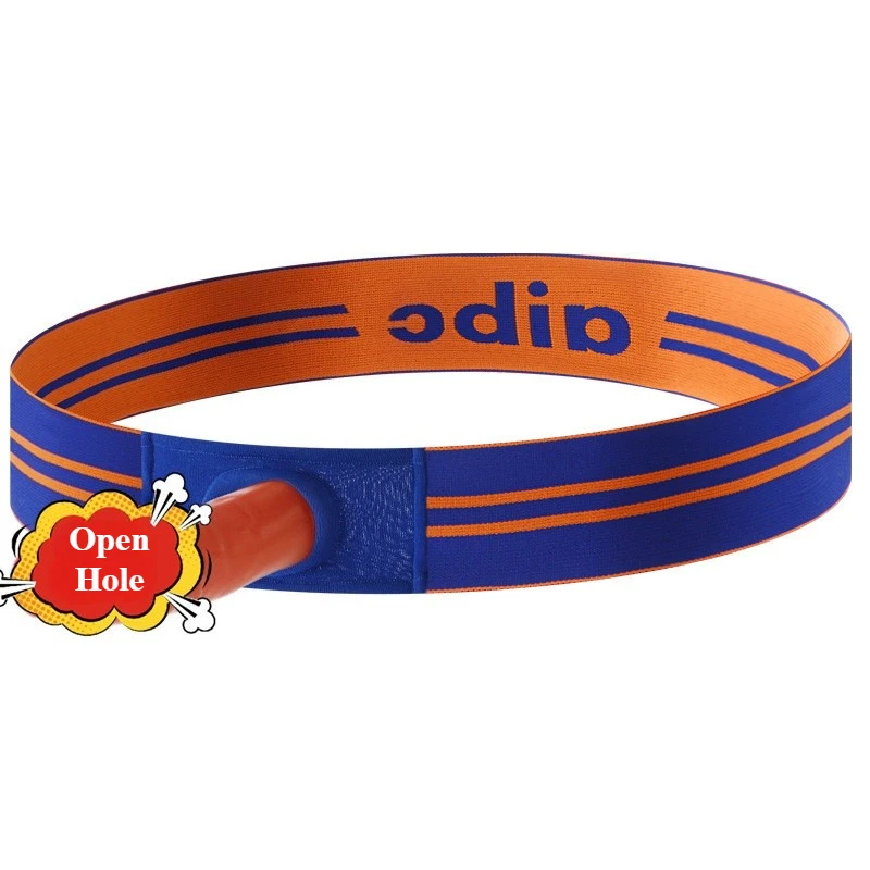 الرجال مثير الجبهة هول G-سلاسل مع المدمج في حلقة سيليكون الانتصاب تأخير طرد السائل المنوي قفل الملابس الداخلية المثيرة منخفضة الارتفاع سيور #2