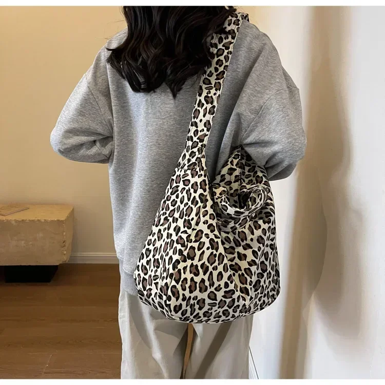 Leopard print bag design detail
