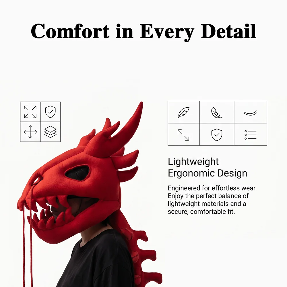 Dinosaur Skeleton Plush Back Accessory Gothic Cute Dragon Bone Costume For Girls Teens Cosplay Halloween Party Performance Gift view 5