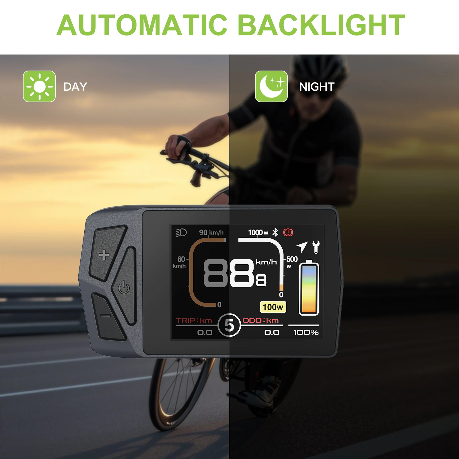 E-Bike EKD01 Display CAN-Protokoll mit Bluetooth-Navigation E-Bike-Computer 9 PAS 2,4 Zoll für BAFANG Mittelmotor 5-Pin Stecker Dreieckig – Detail 9
