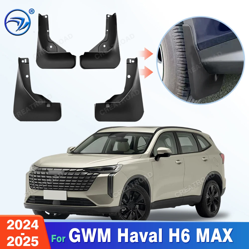

For GWM Haval H6 MAX 2024-2025 Fender Mudflaps Splash Guards Mudguards Mud Flaps Car Accessories