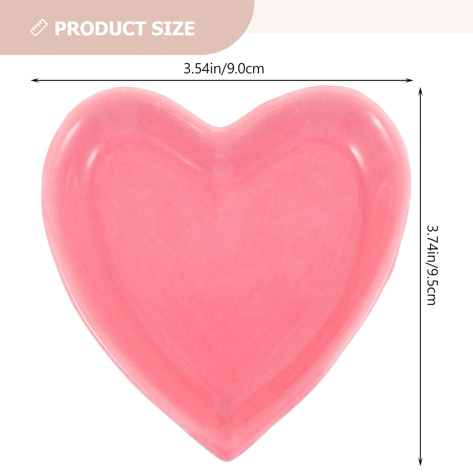 Jewelry Display Tray Ceramic Heart Ring Holder for Home Hotel Dorm Decorative Jewelry Organizer Trinket Storage Plate