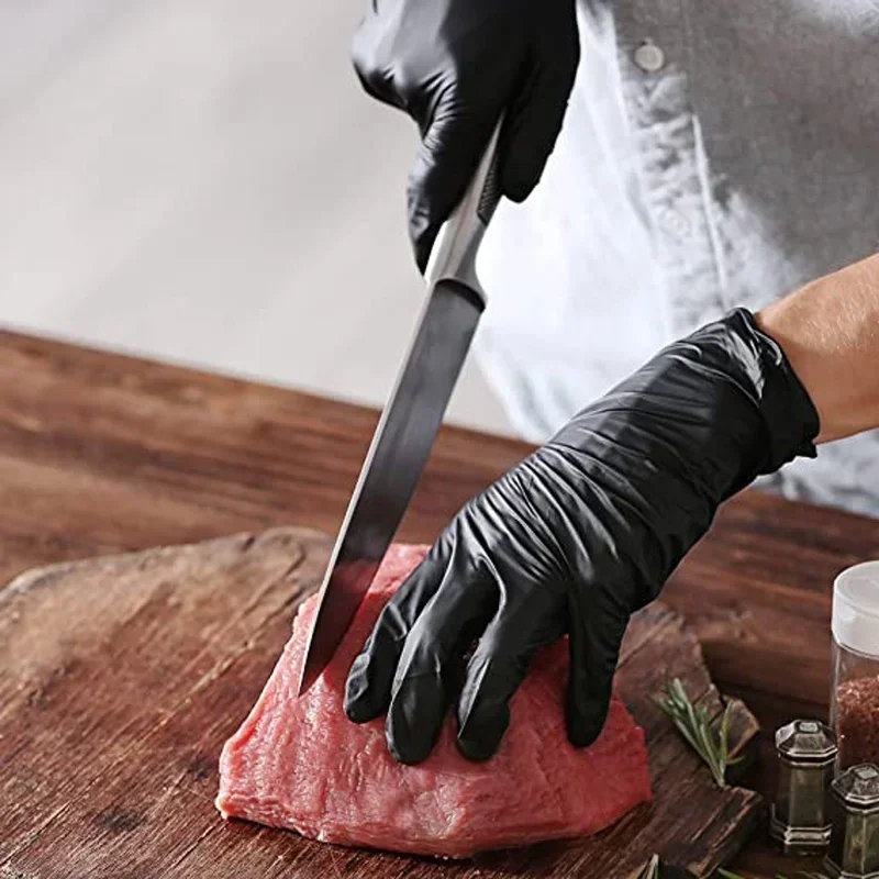 Disposable Black Gloves Waterproof Latex Free Cooking Kitchen Food Gloves Laboratory Cleaning Car Repair Gardening Gloves