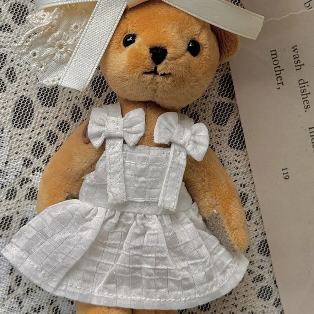 

Bow Doll Dress Up Clothes Plaid Cotton Cute Exquisite Doll Skirt Pink Mini Kawaii Mini Doll Skirt 10-15 Cotton Doll