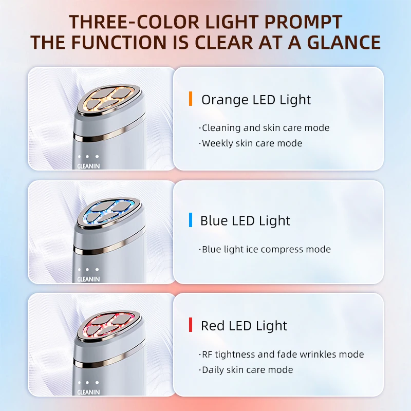 New Beauty Product Ideas 2025 Home Beauty Machine Skin Rejuvenations Face Lifting Hot Cold Rf Led Beauty Device Facial Massager