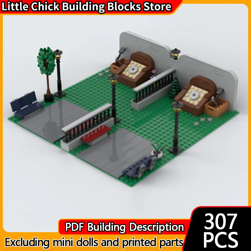 

Модель с видом на улицу, MOC, строительные кирпичи, традиционный спортивный корт Теджо, модульная технология, детские праздничные подарки, сборка игрушек, костюм