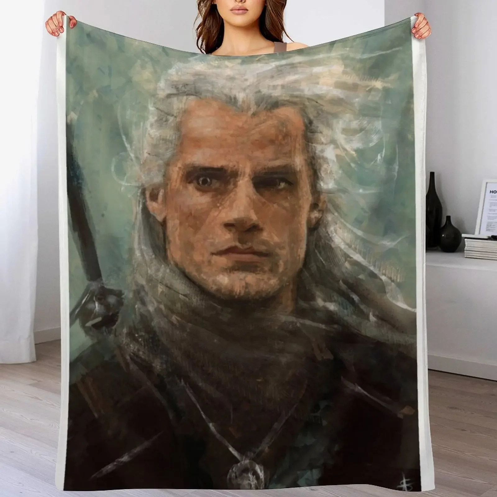 

Henry Cavill - Geralt of Rivia Throw Blanket Bed Fashionable Summer Beddings Shaggy Plush Blankets