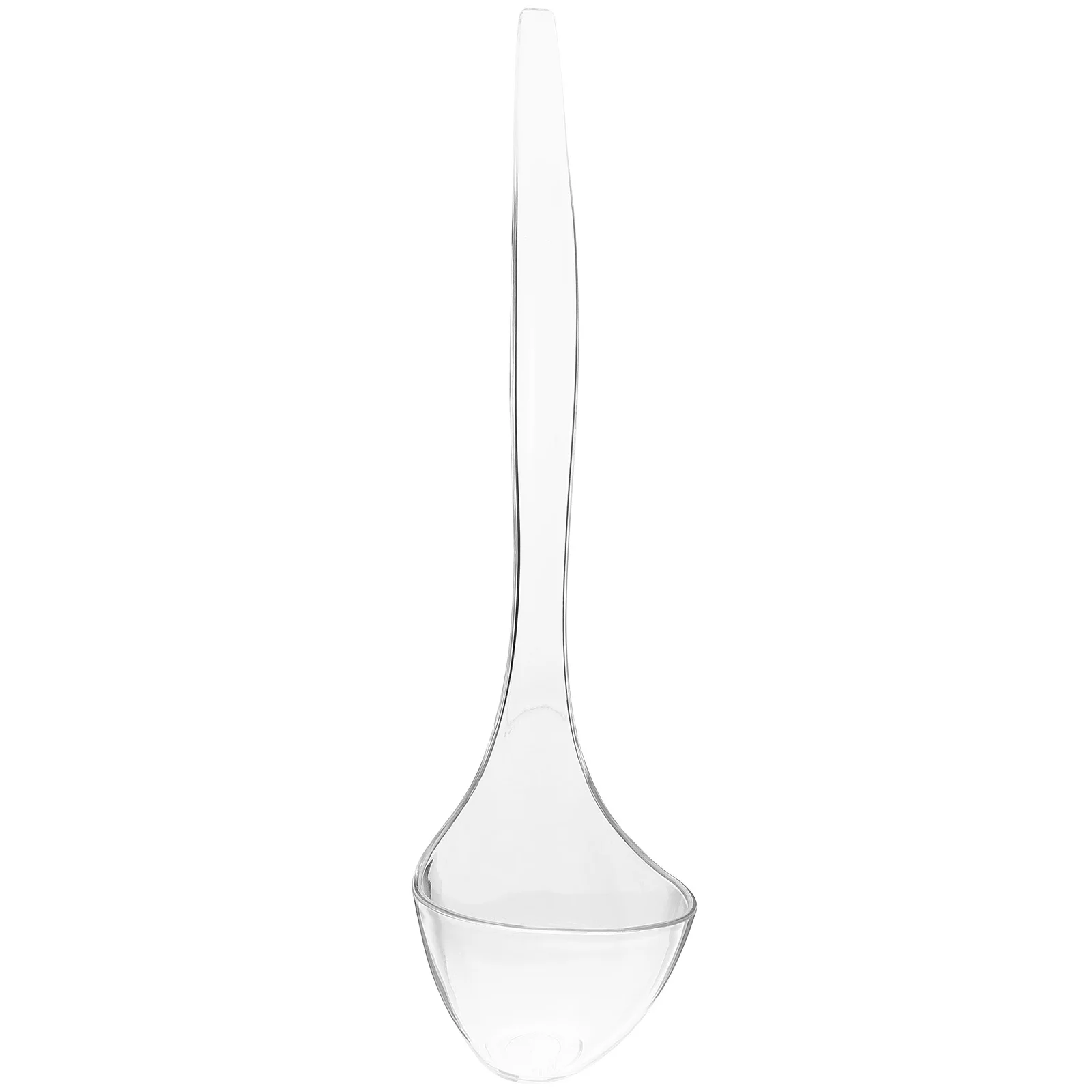 Plastic Soup Ladle Clear Reusable Lightweight Sturdy Serving Spoon For Kitchen Restaurant Soup Porridge Sauces Food