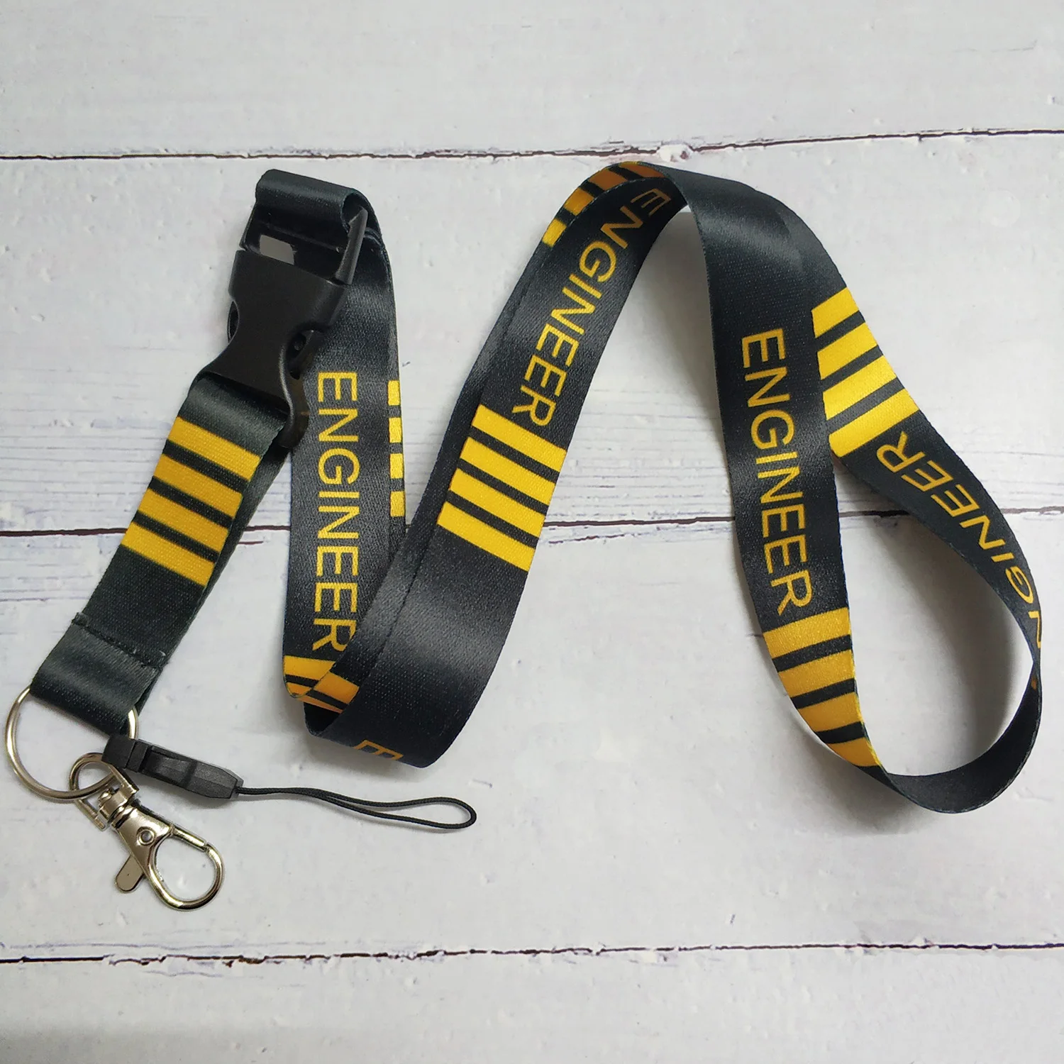 20 PCS Black Engineer Lanyards Neck Strap for Phone Neckband Lanyard for Keys ID Card Metal Plane USB Badge Holder for Aviator