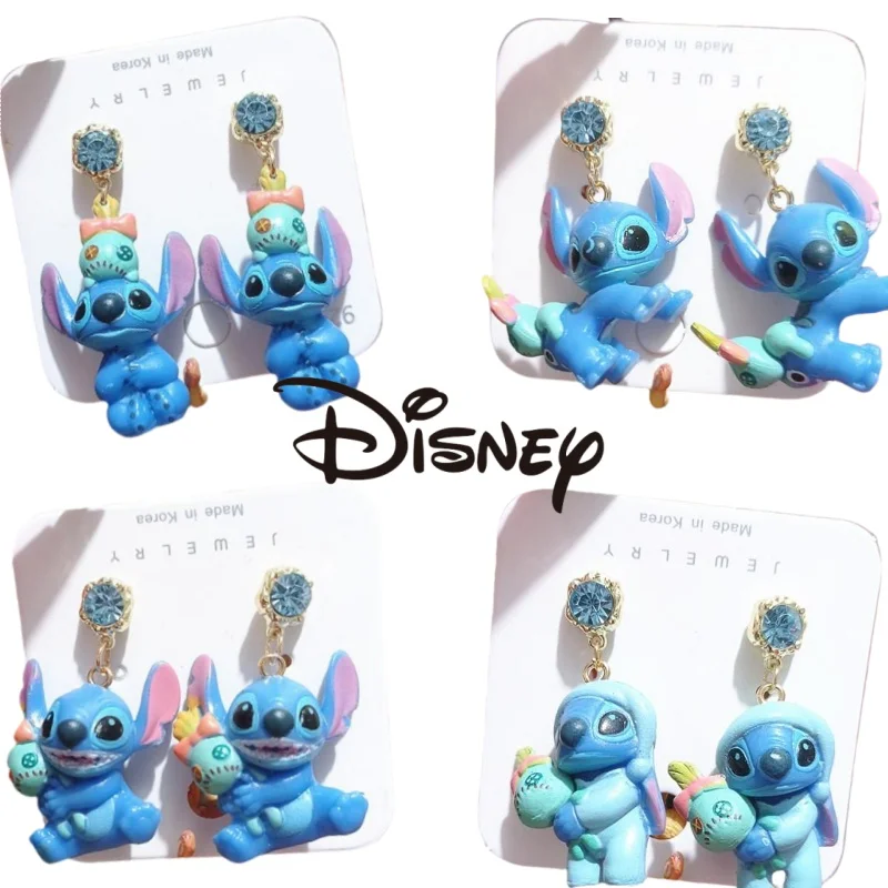 

Disney Resin Dangle Earrings Lilo & Stitch Women Inspired Charm Stud Earring Girl Pendant Jewelry Accessories Birthday Xmas Gift