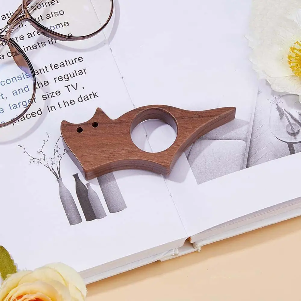 Wooden Material Wooden Thumb Bookmark Anti-Slip Design Cat Shape Reading Thumb Tools Handmade Dog Shape Pages Guide Marker