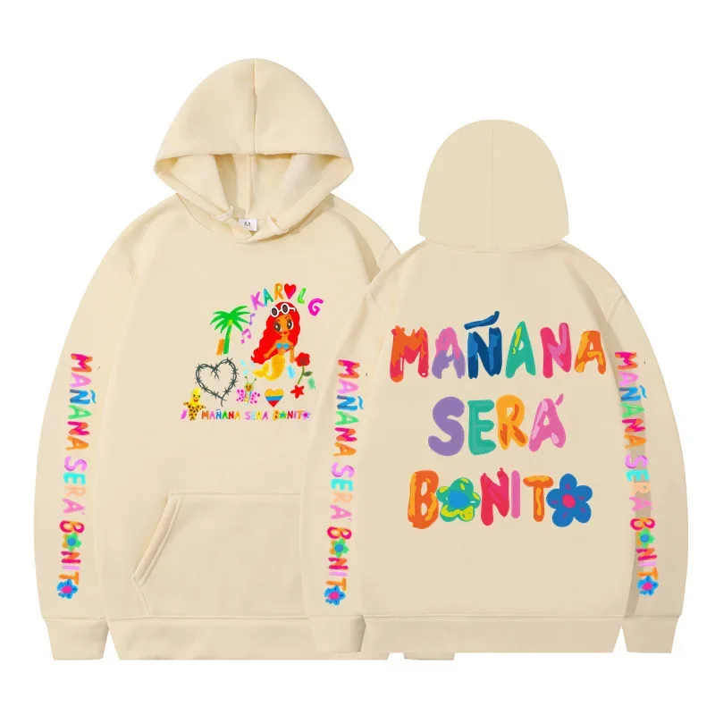 

Karol G Manana Sera Bonito Unisex Couple Hoodies Hooded Casual Fan Club Sweatshirts Top Sales Street Campus Breathable