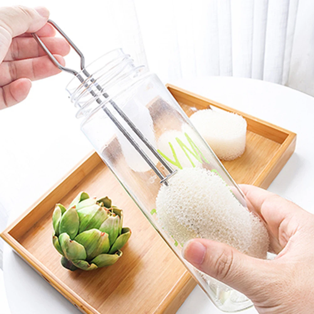 

3 шт., губка высокой плотности, очиститель для бутылок, мягкая чистящая подушечка, длинная гибкая щетка для щетки для чашек