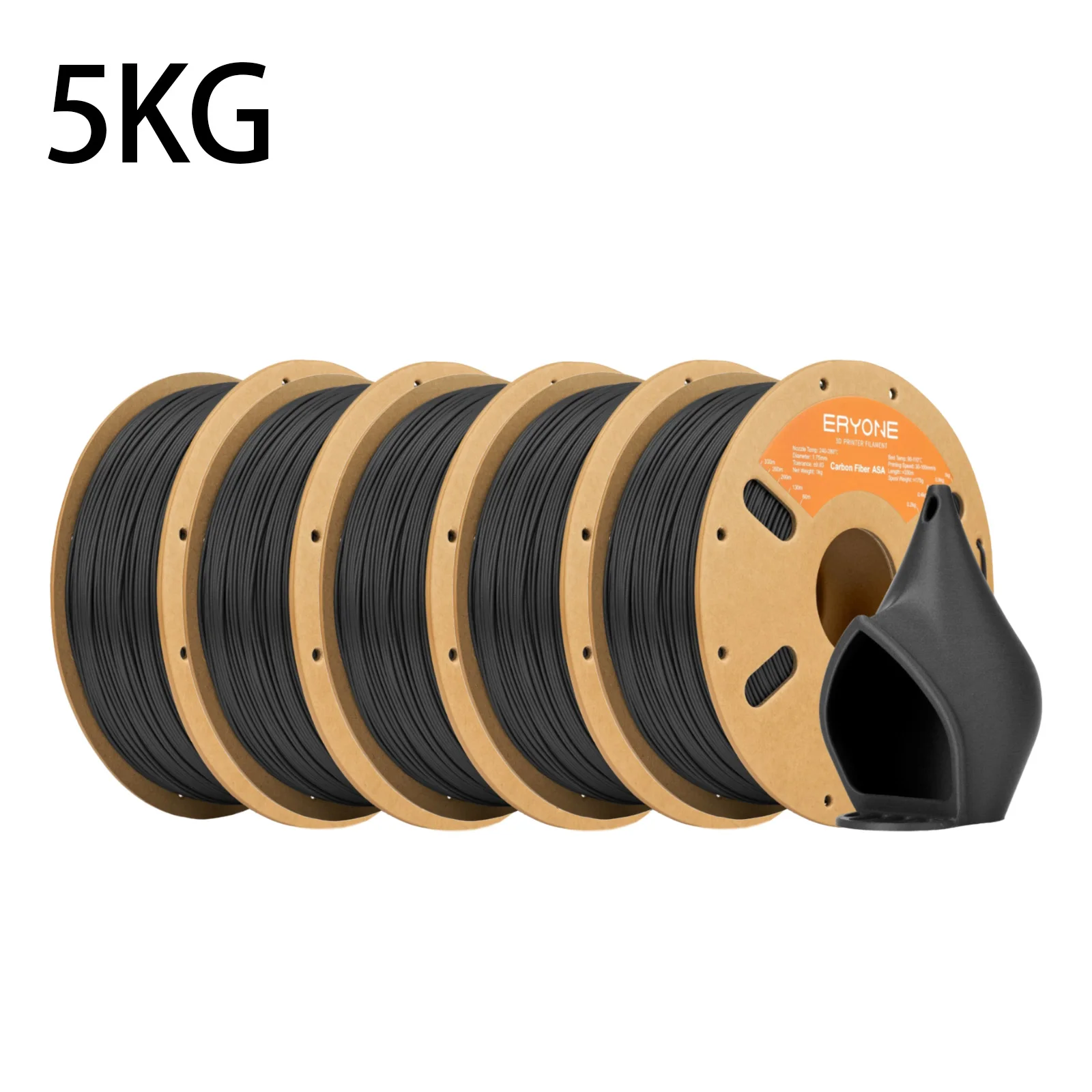 ERYONE 5KG Carbonfaser ASA Filament 1,75mm UV- und Witterungsbeständig, ASA CF 3D-Druckfilament Perfekt für den Außendruck