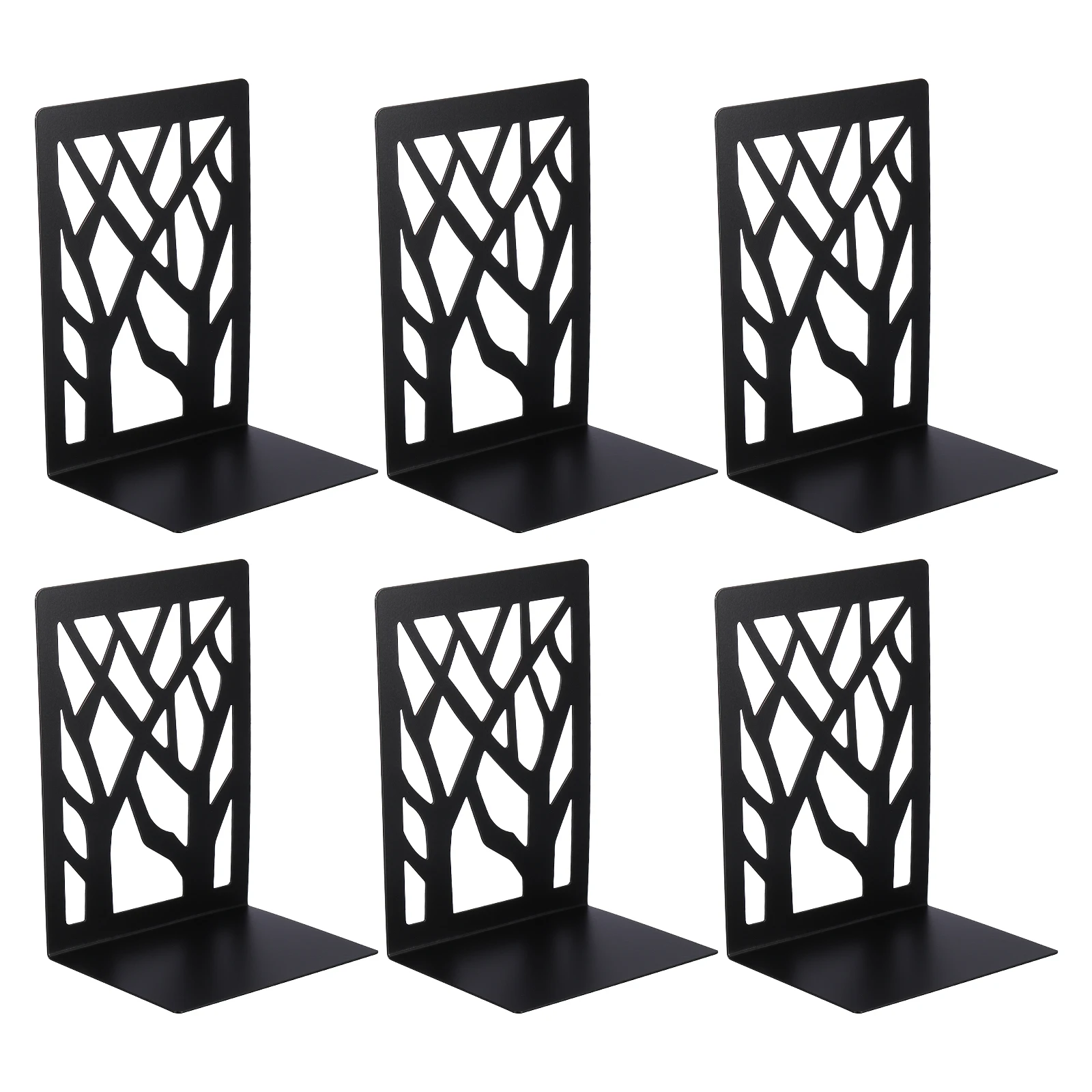 

3Set Book Ends Metal Bookends for Shelves Decorative Tree Book Shelf Non Slip Book Stopper Holder for School Office Home Library