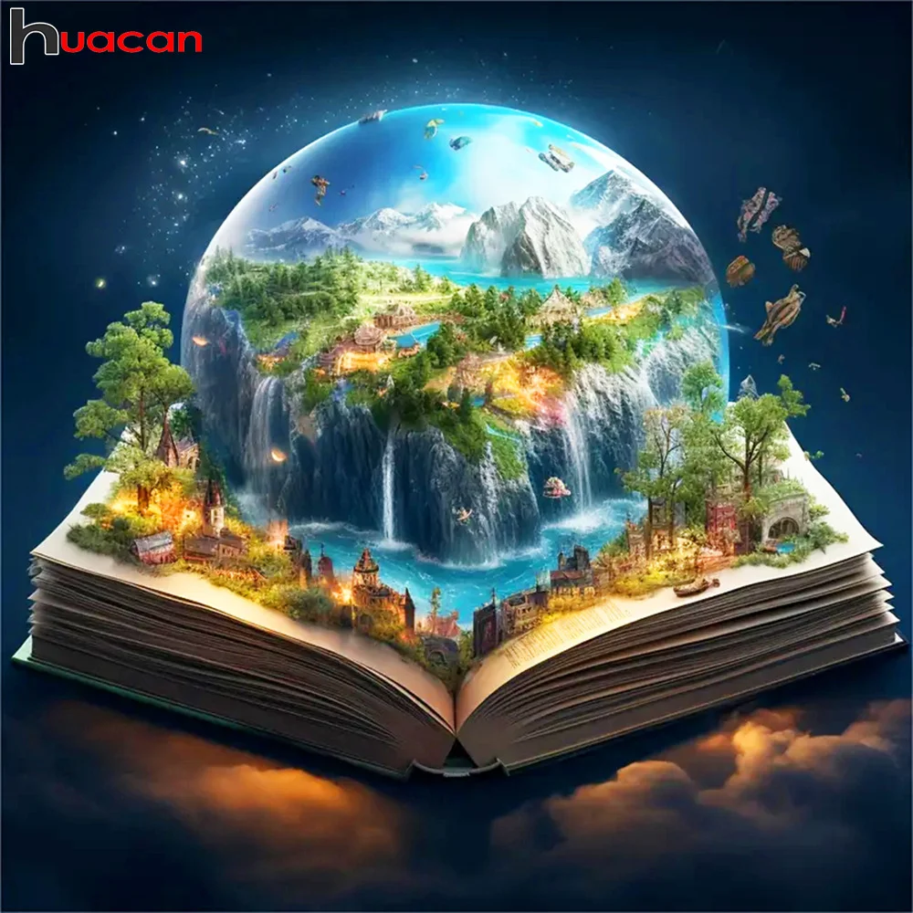 Huacan Diamant Malerei Set Tai Chi Sonnenblume volle quadratische runde Mosaik Stickerei Yin Yang Landschaft Wohnkultur