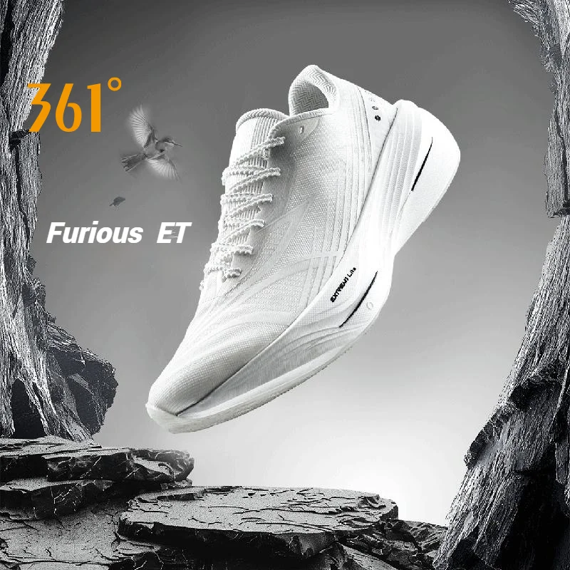 361 Degrees Furious ET Men\'s Running Shoes Carbon Plate Racing Marathon Rebound Breathable Cushioning Male Sneakers 672512216F