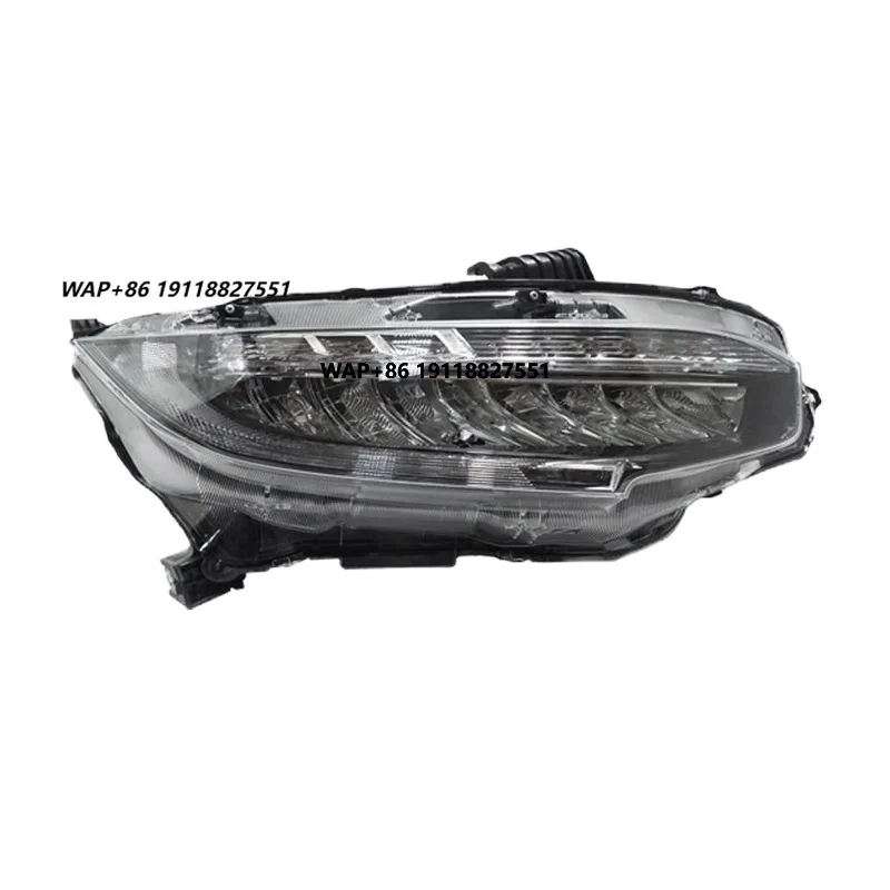 New 12V 10th Gen LED Headlight Assembly Modification Two-Door High-End Full 6000K Daytime Running Lights Red Demon Eyes for