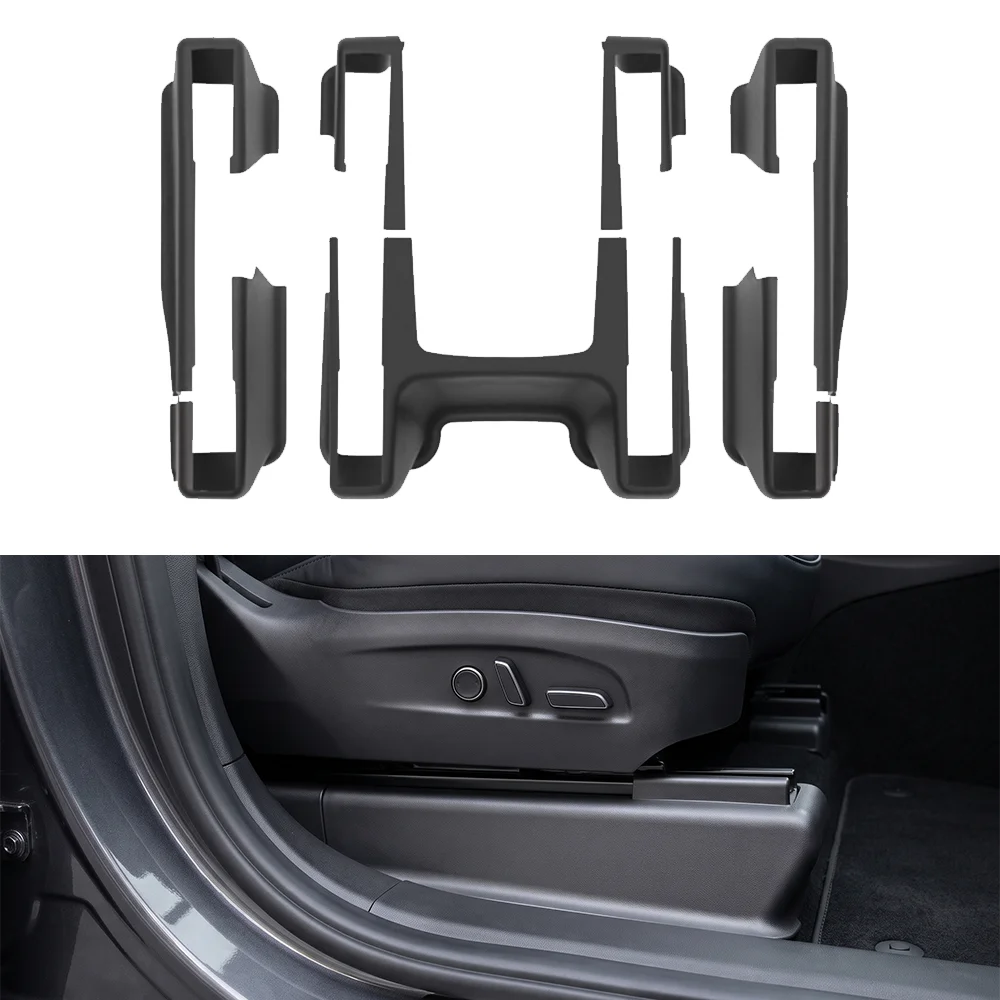 For Tesla Model Y Juniper 2025 2026 Underseat Corner Protector Seat Track Cover Seat Slide Rail Guard Anti-Kick Pad Accessories