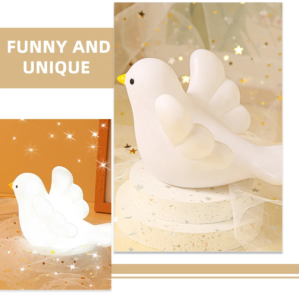 

2Pcs Cartoon Night Light Cute Pigeon Night Lamp LED Bedside Table Lamp Bedroom Decoration Bedside Light Room Supply