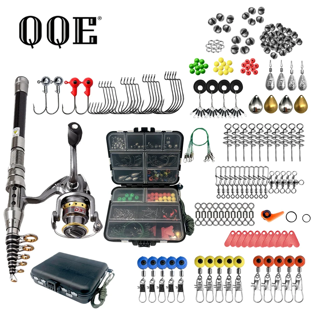 qqe-telescopic-carbon-fiber-fishing-rod-and-spinning-reel-combo-full-kit-fishing-tackle-set-with-complete-fishing-accessories