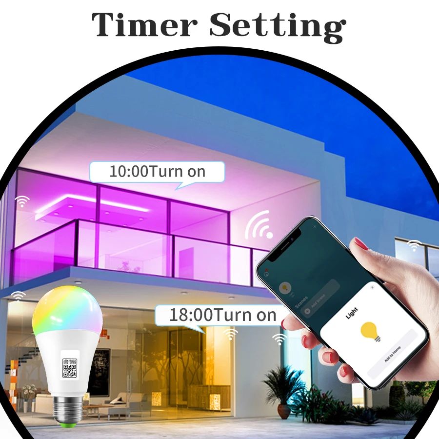 WiFi Smart LED lampadina Homekit Cozylife APP E27 15W 85-265V Siri controllo vocale Alexa Google Home funzione Timer dimmerabile