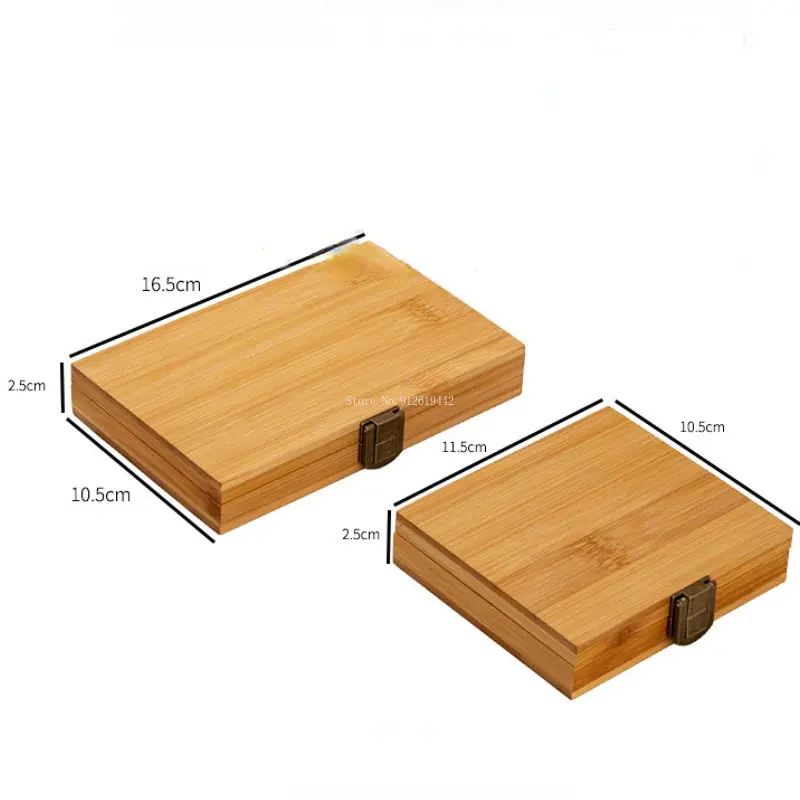 Bamboo Wooden Box Watercolor Pigment Storage Box Art Students Outdoor Sketching Painting Travel Creation Pigment Packaging Box