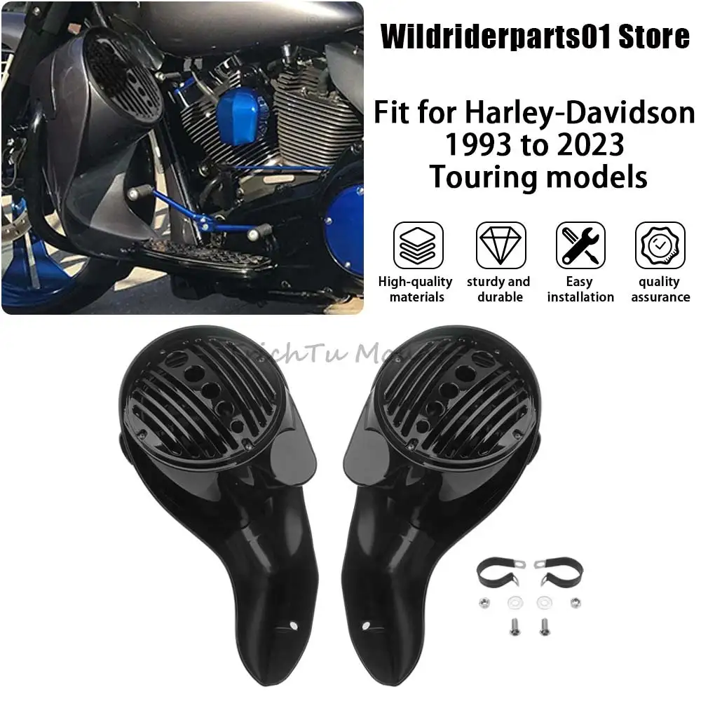 

Motorcycle Part -Lower- Fairing With Speaker Grills Cover ABS Plastic Black Fits For Harley-Davidson 1993 to 2023 Touring models