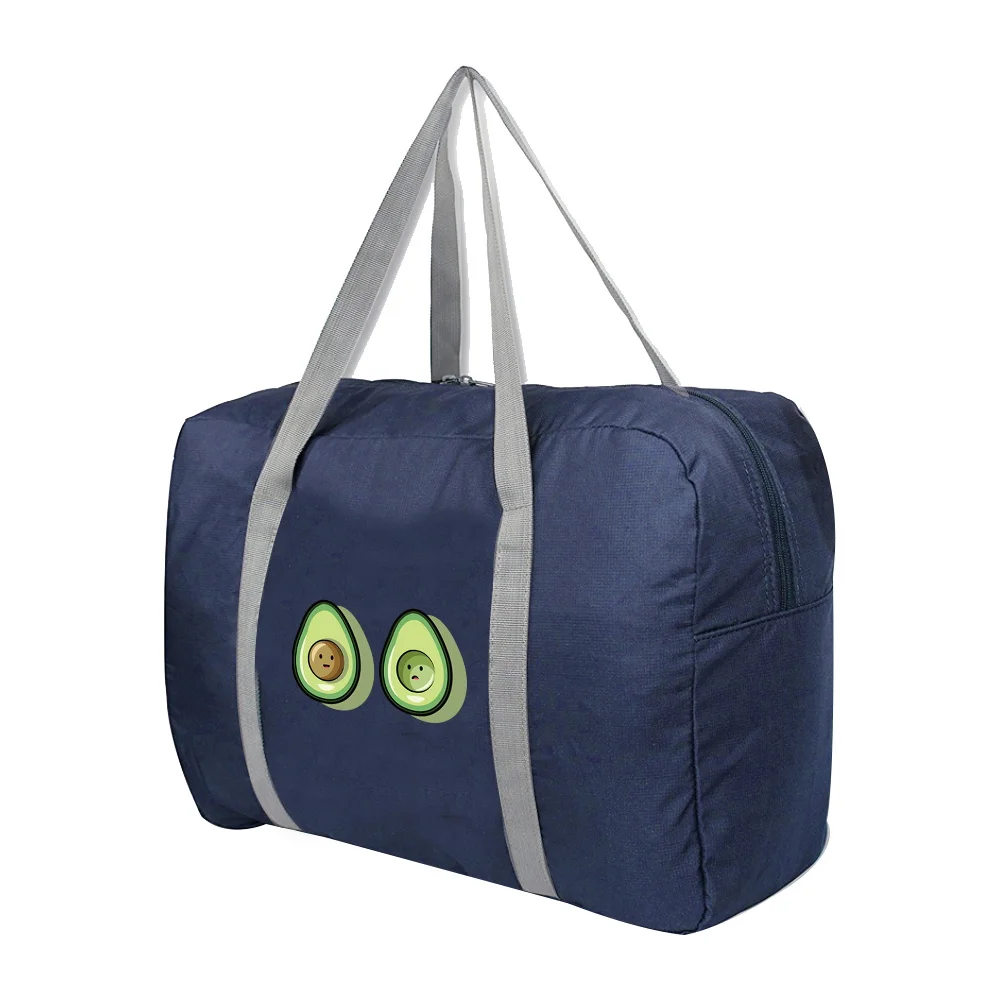 Bolsas de viaje de gran capacidad para hombre y mujer, bolso de almacenamiento para ropa, con estampado de aguacate