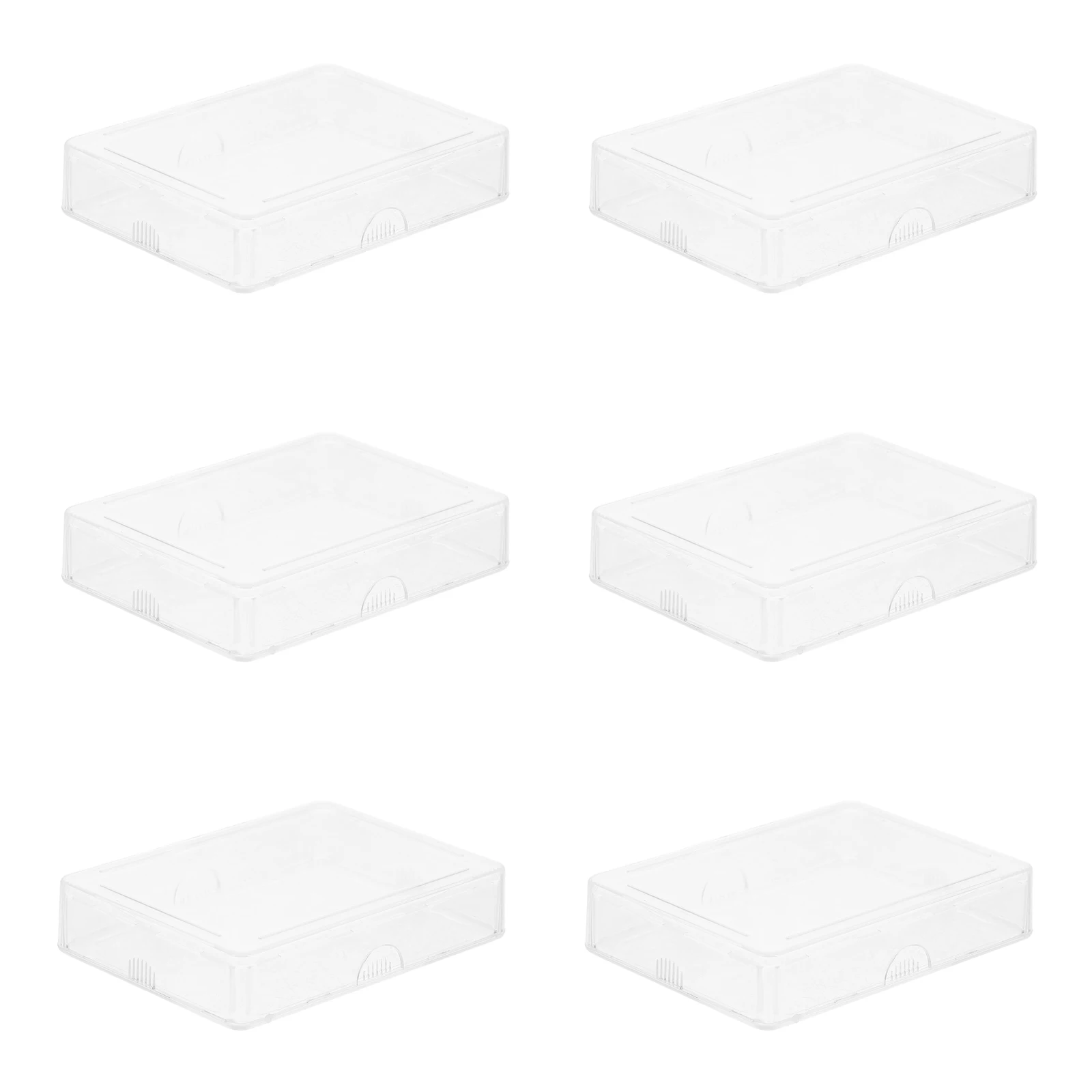 

6 pcs Clear Plastic Storage Box Transparent Card Organizer For Playing Cards Gaming Decks Business Cards Travel Portable Case