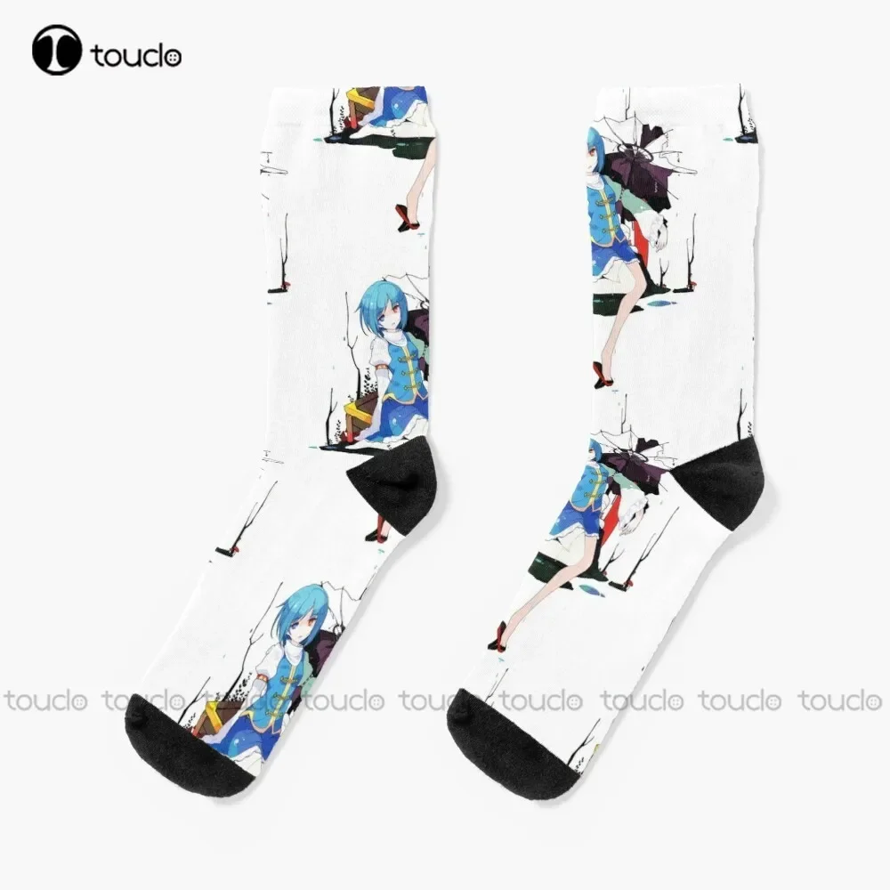 

Touhou Project - носки Kogasa Tatara, баскетбольные носки, персонализированные носки унисекс для взрослых и подростков, молодежные носки, Рождественский подарок