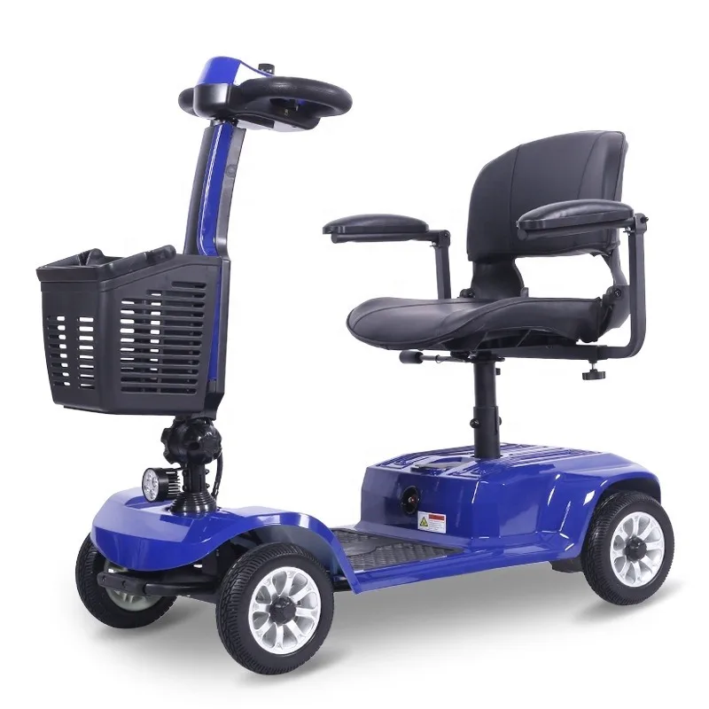 Aluminum Alloy Elderly Lightweight Portable Folding Travel Electric Mobility Scooter 4 Wheels  Electric Tricycle